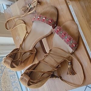 Botkier Embroidered Studded Sandals